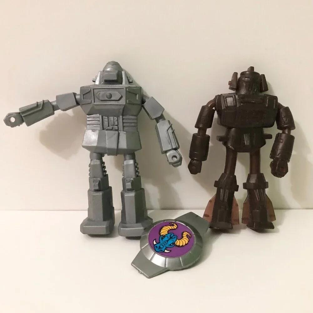 Vintage 1985 Marty Toys Mighty Bend A Bots Bendable 4 Inch Robot Figures